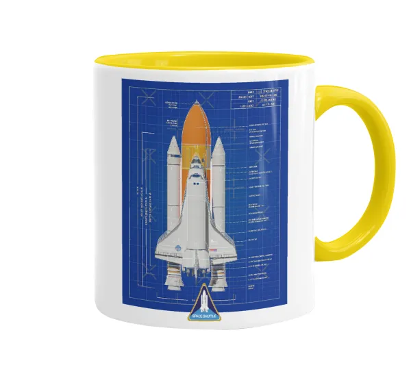Nasa Space Shuttle — Mug colored yellow, ceramic, 330ml