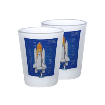 Nasa Space Shuttle, Σφηνοπότηρα γυάλινα 45ml του πάγου (2 τεμάχια)