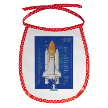 Nasa Space Shuttle, Σαλιάρα μωρού αλέκιαστη με κορδόνι Κόκκινη