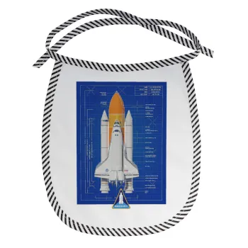 Nasa Space Shuttle, Σαλιάρα μωρού αλέκιαστη με κορδόνι Μαύρη