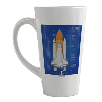 Nasa Space Shuttle, Κούπα κωνική Latte Μεγάλη, κεραμική, 450ml