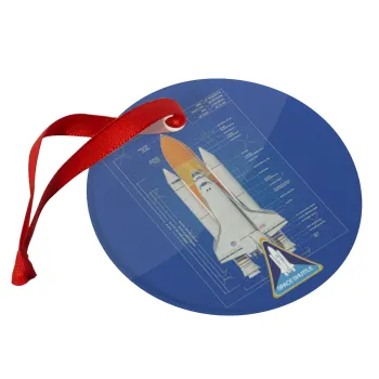 Nasa Space Shuttle, Στολίδι Χριστουγεννιάτικο στολίδι γυάλινο 9cm