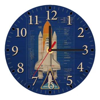 Nasa Space Shuttle, Ρολόι τοίχου ξύλινο plywood (20cm)