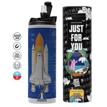 Nasa Space Shuttle, Tumbler stainless steel GREY 600ml