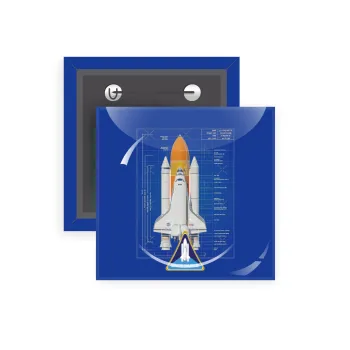 Nasa Space Shuttle, Κονκάρδα παραμάνα τετράγωνη 5x5cm