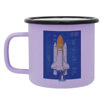 Nasa Space Shuttle, Κούπα Μεταλλική εμαγιέ ΜΑΤ Light Pastel Purple 360ml