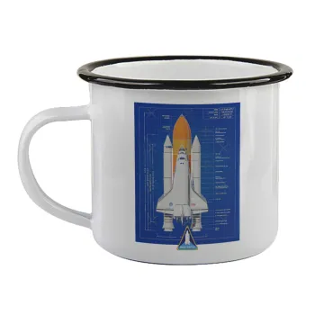 Nasa Space Shuttle, Κούπα εμαγιέ με μαύρο χείλος 360ml