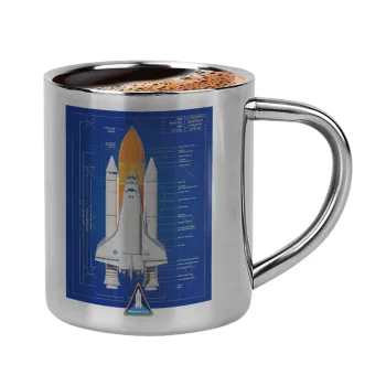 Nasa Space Shuttle, Κουπάκι μεταλλικό διπλού τοιχώματος για espresso (220ml)