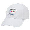 I don't need Google my dad..., Καπέλο ενηλίκων Jockey Λευκό (snapback, 5-φύλλο, unisex)
