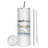 Tumbler stainless steel 600ml, with metal straw & cleaning brush