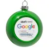 Green Christmas tree ornament bauble 8cm
