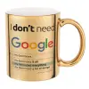 Mug ceramic, gold mirror, 330ml