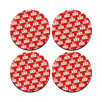 K.K.E., ΣΕΤ 4 Σουβέρ ξύλινα στρογγυλά (9cm)