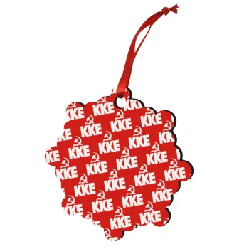 K.K.E., Στολίδι Χριστουγεννιάτικο στολίδι snowflake ξύλινο 7.5cm