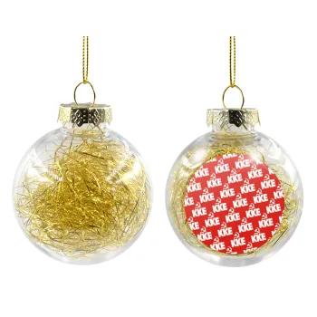 K.K.E., Transparent Christmas tree ball ornament with gold filling 8cm
