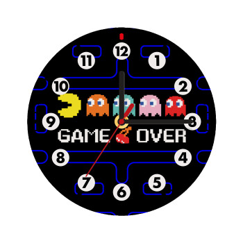 GAME OVER pac-man, Ρολόι τοίχου ξύλινο (20cm)