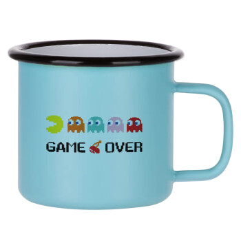 GAME OVER pac-man, Κούπα Μεταλλική εμαγιέ ΜΑΤ σιέλ 360ml
