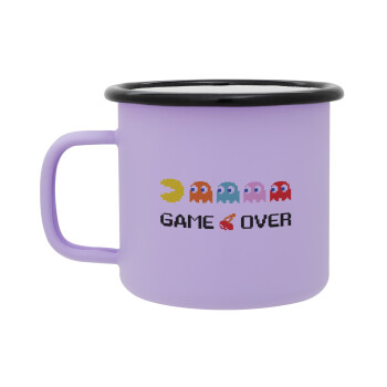 GAME OVER pac-man, Κούπα Μεταλλική εμαγιέ ΜΑΤ Light Pastel Purple 360ml
