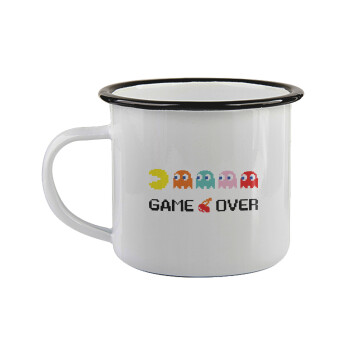 GAME OVER pac-man, Κούπα εμαγιέ με μαύρο χείλος 360ml