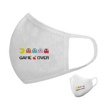 GAME OVER pac-man, Μάσκα υφασμάτινη υψηλής άνεσης παιδική (Δώρο πλαστική θήκη)