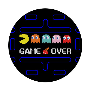 GAME OVER pac-man, Mousepad Round 20cm