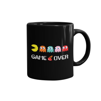 GAME OVER pac-man, Mug black, ceramic, 330ml