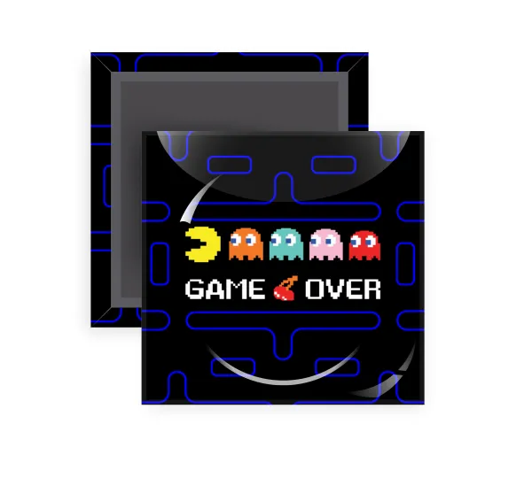 GAME OVER pac-man — Τετράγωνο (5x5cm)