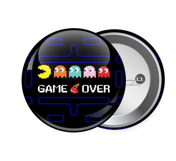GAME OVER pac-man — Pin badge, 7.5cm