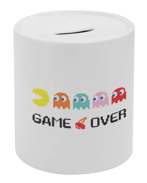 GAME OVER pac-man — Κουμπαράς πορσελάνης με τάπα