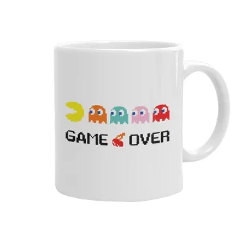 GAME OVER pac-man, Ceramic coffee mug, 330ml