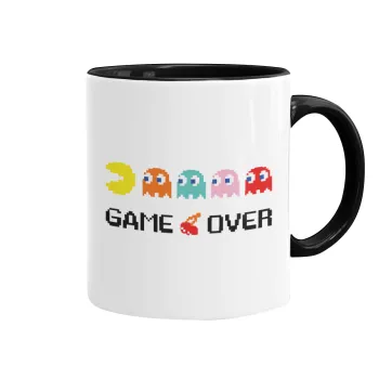 GAME OVER pac-man, Mug colored black, ceramic, 330ml