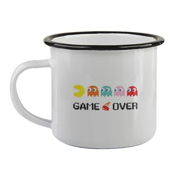 GAME OVER pac-man, Κούπα εμαγιέ με μαύρο χείλος 360ml