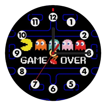 GAME OVER pac-man, Ρολόι τοίχου ξύλινο (20cm)