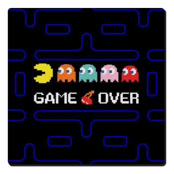 GAME OVER pac-man, Τετράγωνο μαγνητάκι ξύλινο 6x6cm