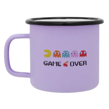 GAME OVER pac-man, Κούπα Μεταλλική εμαγιέ ΜΑΤ Light Pastel Purple 360ml