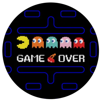 GAME OVER pac-man, Mousepad Στρογγυλό 20cm