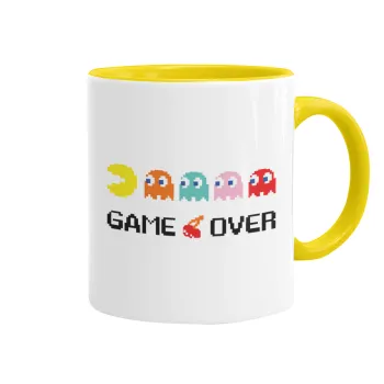 GAME OVER pac-man, Mug colored yellow, ceramic, 330ml