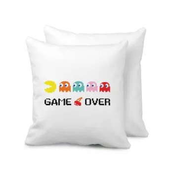 GAME OVER pac-man, Μαξιλάρι καναπέ 40x40cm περιέχεται το  γέμισμα