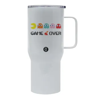GAME OVER pac-man, Mega Stainless steel Tumbler with lid, double wall 750L
