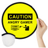 Caution, angry gamer!, Βεντάλια υφασμάτινη αναδιπλούμενη με θήκη (20cm)