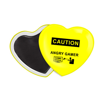 Caution, angry gamer!, Μαγνητάκι καρδιά (57x52mm)