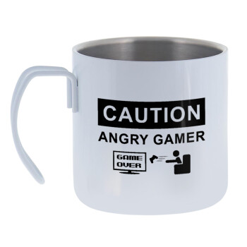Caution, angry gamer!, Mug Stainless steel double wall 400ml