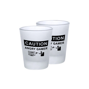 Caution, angry gamer!, Σφηνοπότηρα γυάλινα 45ml του πάγου (2 τεμάχια)