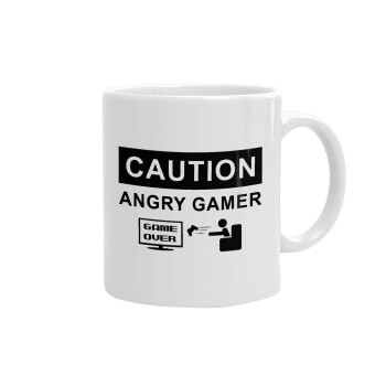 Caution, angry gamer!, Ceramic coffee mug, 330ml