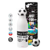 Soccer Metal mug thermos, double wall, 550ml