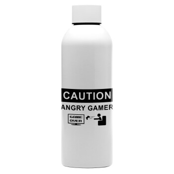 Caution, angry gamer!, Μεταλλικό παγούρι νερού, 304 Stainless Steel 800ml