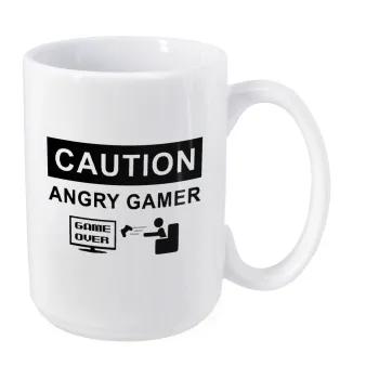 Caution, angry gamer!, Κούπα Mega, κεραμική, 450ml
