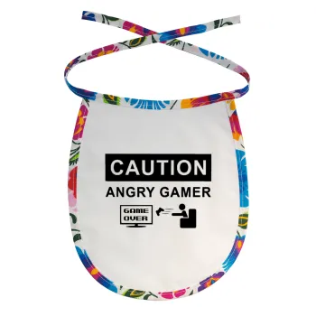 Caution, angry gamer!, Σαλιάρα μωρού αλέκιαστη με κορδόνι Χρωματιστή