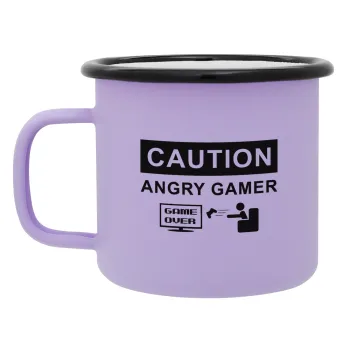 Caution, angry gamer!, Κούπα Μεταλλική εμαγιέ ΜΑΤ Light Pastel Purple 360ml