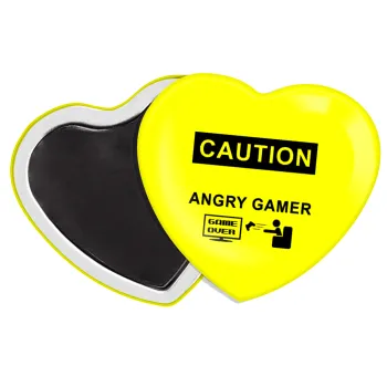 Caution, angry gamer!, Μαγνητάκι καρδιά (57x52mm)